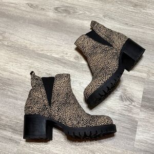 Mia leopard print chunky Boots‎